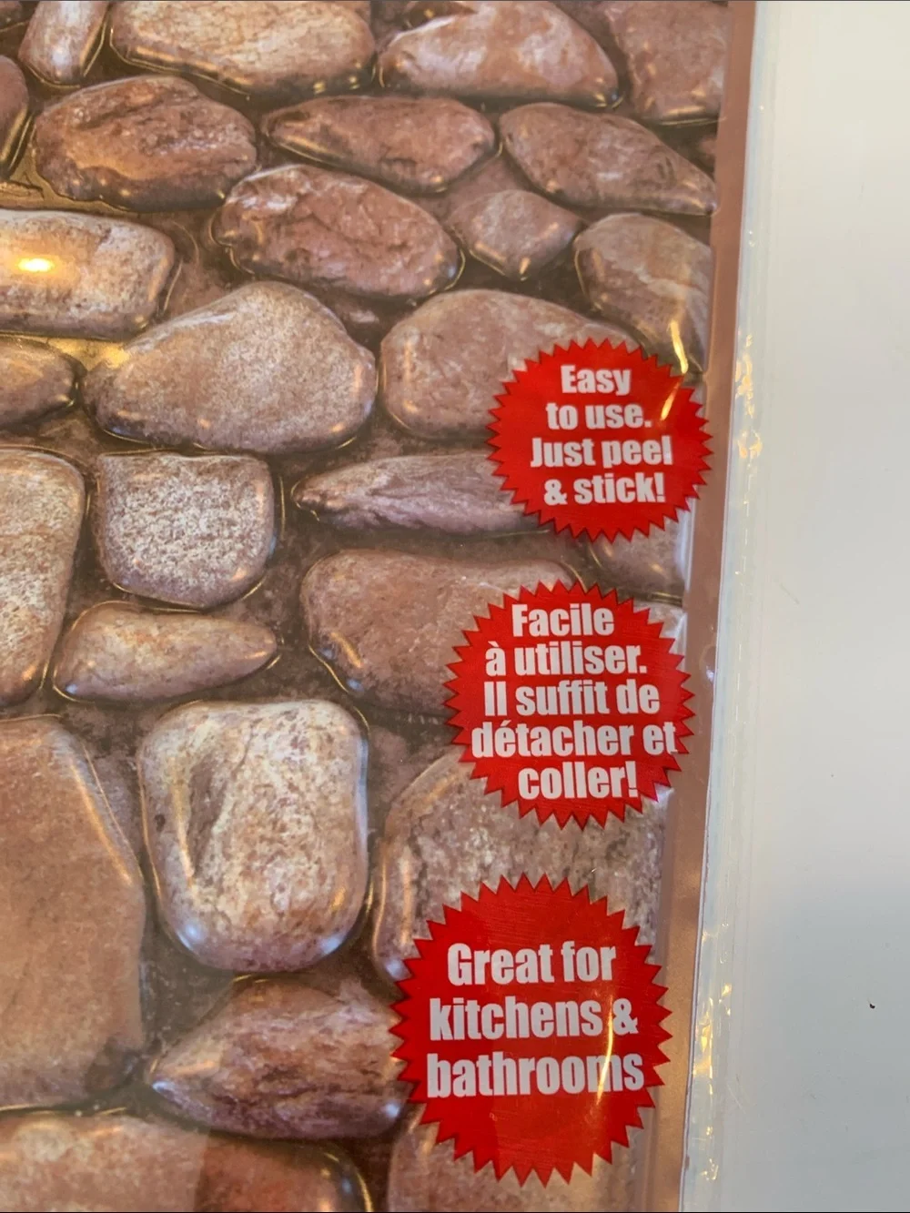2 Tool Bench Self-Adhesive Peal and Stick Brown Faux Stone 12” Square Wall Tiles